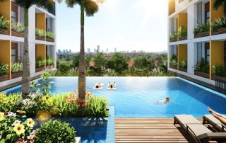 Hồ bơi mở ra trải nghiệm sống hiện đại với làn nước mát, không gian thoáng đãng và cảm hứng thư giãn dành cho cư dân mỗi ngày.