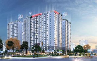 Phối cảnh tổng thể Phúc Yên Prosper Phố Đông thể hiện định vị căn hộ đô thị vừa tầm tại khu Tam Bình, Thủ Đức.